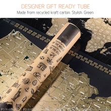 Load image into Gallery viewer, 2 In 1 - World + USA Scratch off Maps - Deluxe - L 24"x17" - Travelization