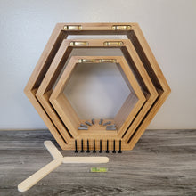 Load image into Gallery viewer, Bamboo Hexagon Floating Shelves - Set Of 3 - Travelization