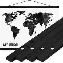 Load image into Gallery viewer, Black Magnetic Poster Hanger Frame 24" - For Large Scratch off Map - Travelization