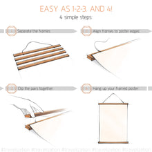 Load image into Gallery viewer, Magnetic Poster Hanger Frame 24" - For L Scratch Off Maps - Travelization