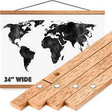 Load image into Gallery viewer, Magnetic Poster Hanger Frame 24" - For L Scratch Off Maps - Travelization