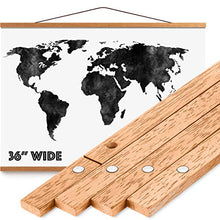 Load image into Gallery viewer, Magnetic Poster Hanger Frame 36" - For XL Scratch Off Maps - Travelization