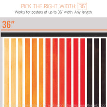 Load image into Gallery viewer, Magnetic Poster Hanger Frame - Premium Quality Wood, Extra Strong Magnets, Quick & Easy Setup, Full Hanging Kit for Wall Art/Prints/Canvas/Photos/Pictures/Artwork/Scratch Map (36", Black Painted) - Travelization