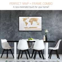 Load image into Gallery viewer, Magnetic Poster Hanger Frame - Premium Quality Wood, Extra Strong Magnets, Quick & Easy Setup, Full Hanging Kit for Wall Art/Prints/Canvas/Photos/Pictures/Artwork/Scratch Map (36", Black Painted) - Travelization