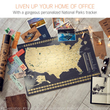 Load image into Gallery viewer, Scratch Off Map of The United States National Parks - XL 36"x24" - Travelization