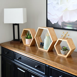 DIY Honeycomb Shelves - Loving Here