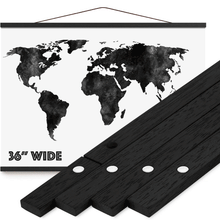Load image into Gallery viewer, Black Magnetic Poster Hanger Frame 36&quot; - For XL Scratch off Map - Travelization
