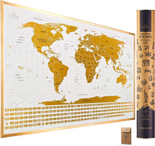 Load image into Gallery viewer, Scratch Off Map of The World with Flags - Original - L 24&quot;x17&quot; - Travelization